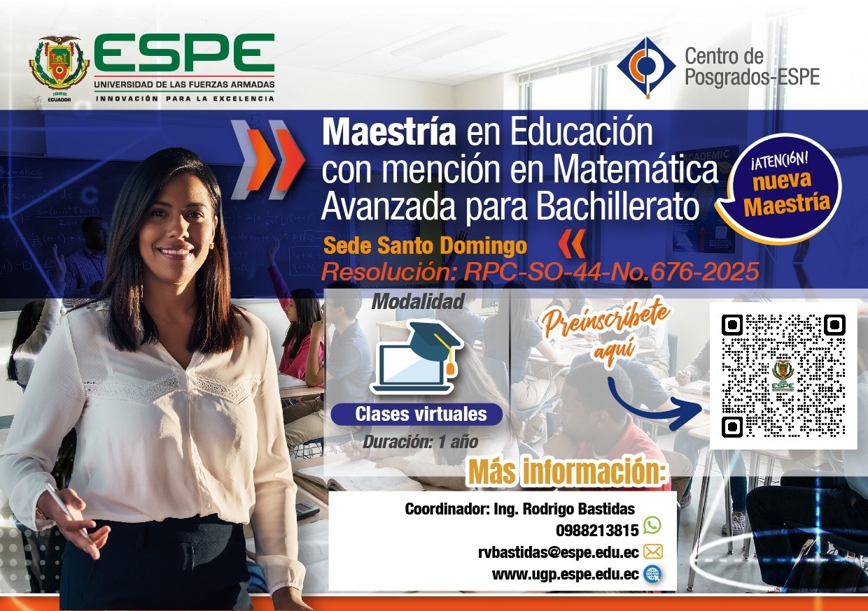 Maestría en Educación con Mención en Matemática Avanzada para Bachillerato