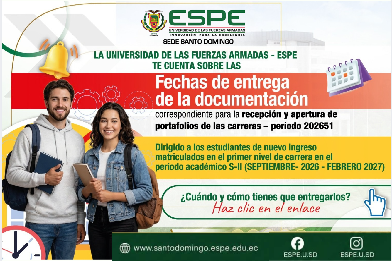 Cronograma de recepción de portafolios estudiantiles PERÍODO 202651 